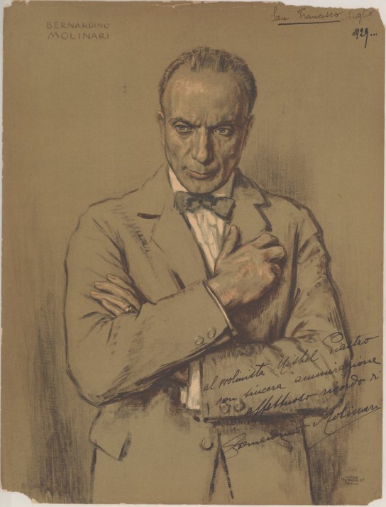 Molinari, Bernardino - Inscribed Printed Portrait Signed