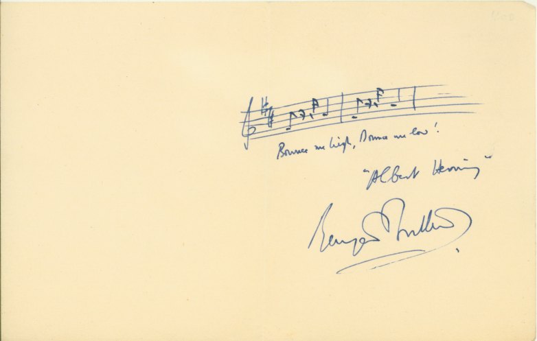 Britten, Benjamin - Autograph Musical Quotation Signed