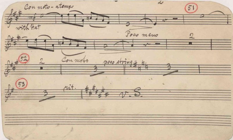 GERSHWIN: COPYIST QUOTE FROM <I>AN AMERICAN IN PARIS</I> - Gershwin,