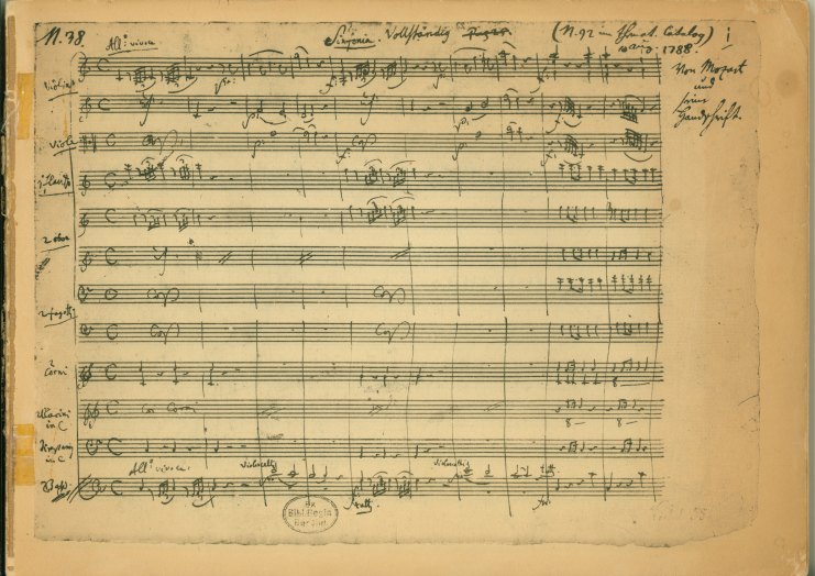Mozart, W.A. - Symphony No. 41, K. 551, ["Jupiter"], "Symphonie in C