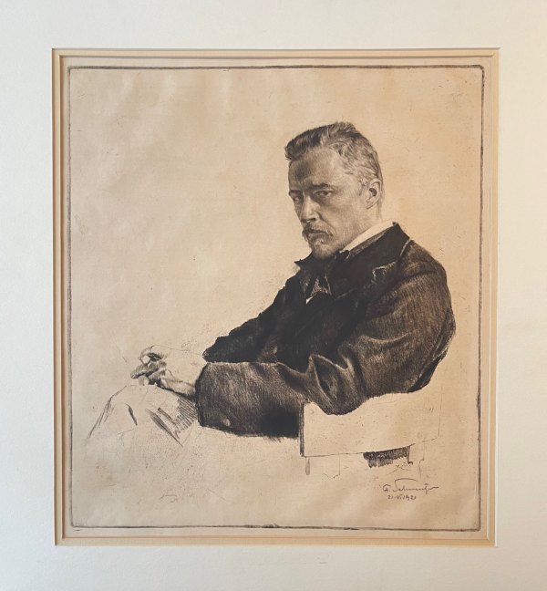 WOLF - PORTRAIT ETCHED AND SIGNED BY SCHMUTZER - Schmutzer, Ferdinand -