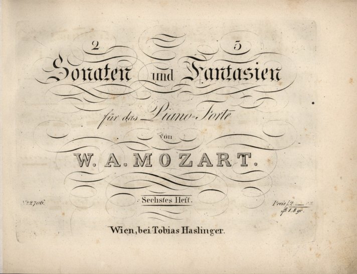 Mozart, W.A. - Piano Sonata, K547a (K. Anh. 135), Fantasy and Sonata,
