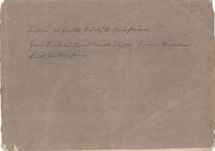 Piccinni, Nicolò - Sinfonia del Gionata per Cembalo, o Piano-forte,