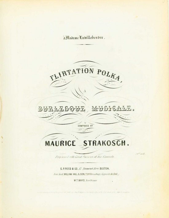 Strakosch, Maurice - Flirtation Polka, a Burlesque Musicale.