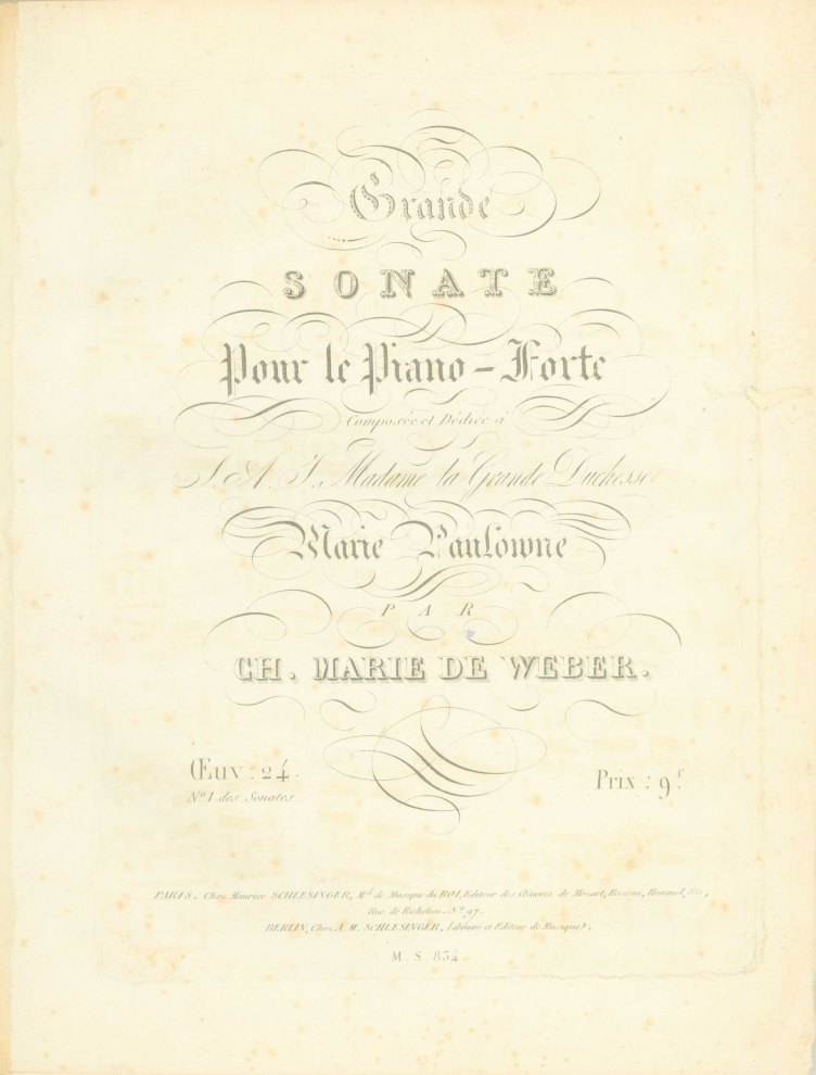 Weber, Carl Maria von - Collection of Four Sonatas: Opp. 24, 39, 49,