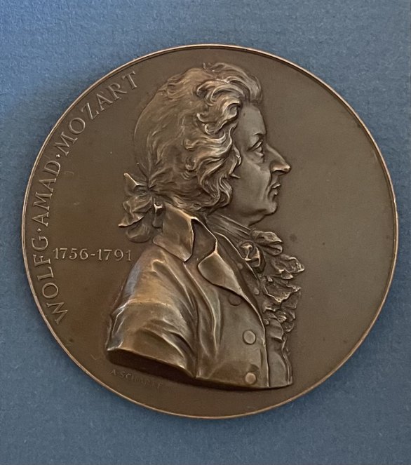 MOZART - BRASS MEDALLION - Scharff, Anton