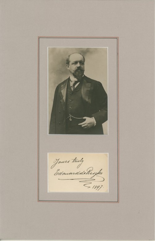 Reszke, Edouard de - ensemble with signature & photo